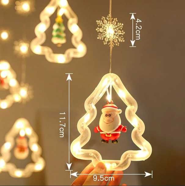 Гірлянда - штора 3 м з led - фігурками для дому та святкового настрою