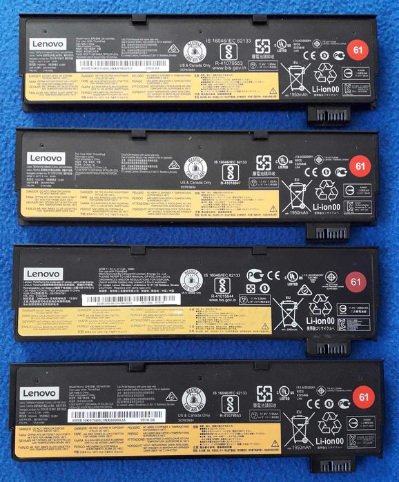 Акумулятори: Lenovo Thinkpad T470 T480. Fujitsu FPCBP331, FPCBP250.