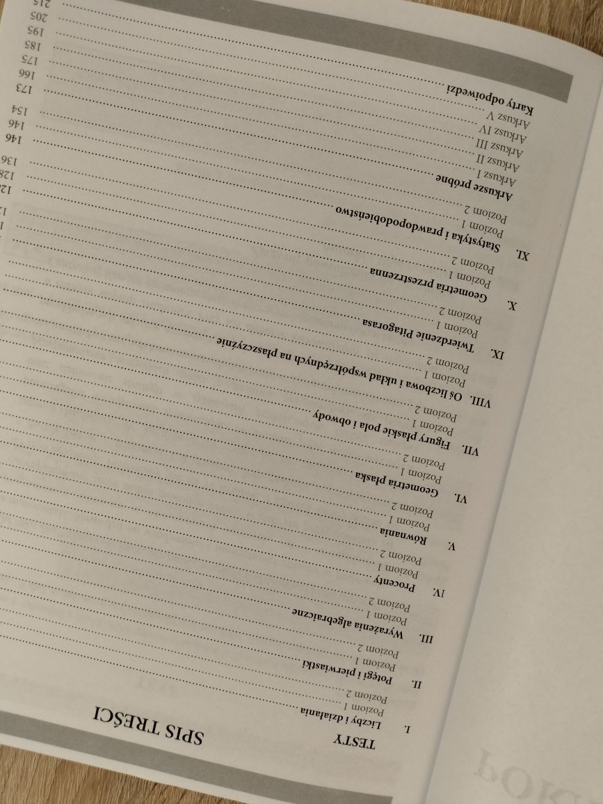 Książka z zadaniami matematycznymi klasa 7-8 "Pora na matematykę" II