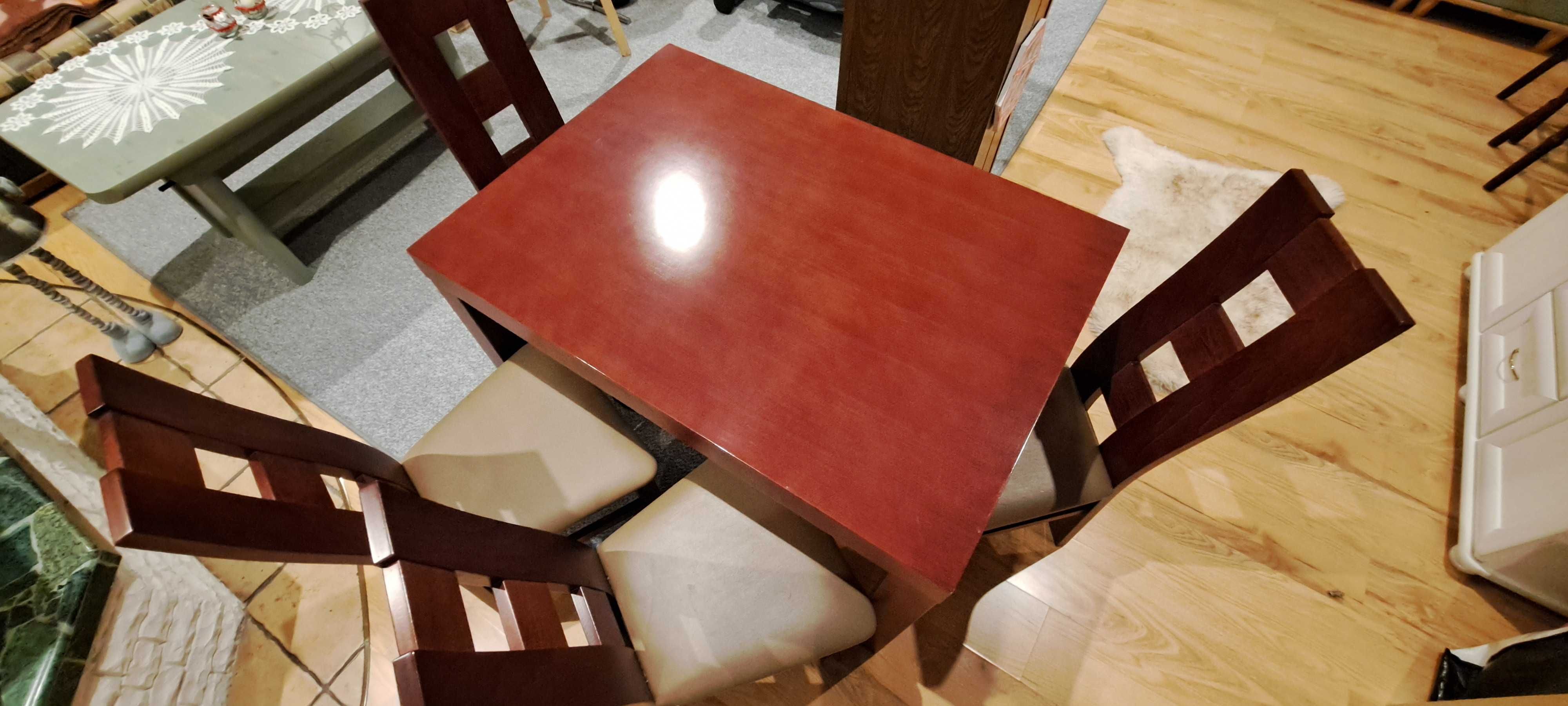 Stół z krzesłami dębowe