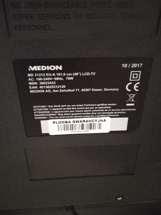 Telewizor Medion 40 cali