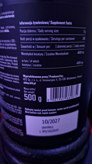 Kreatyna KFD 500g