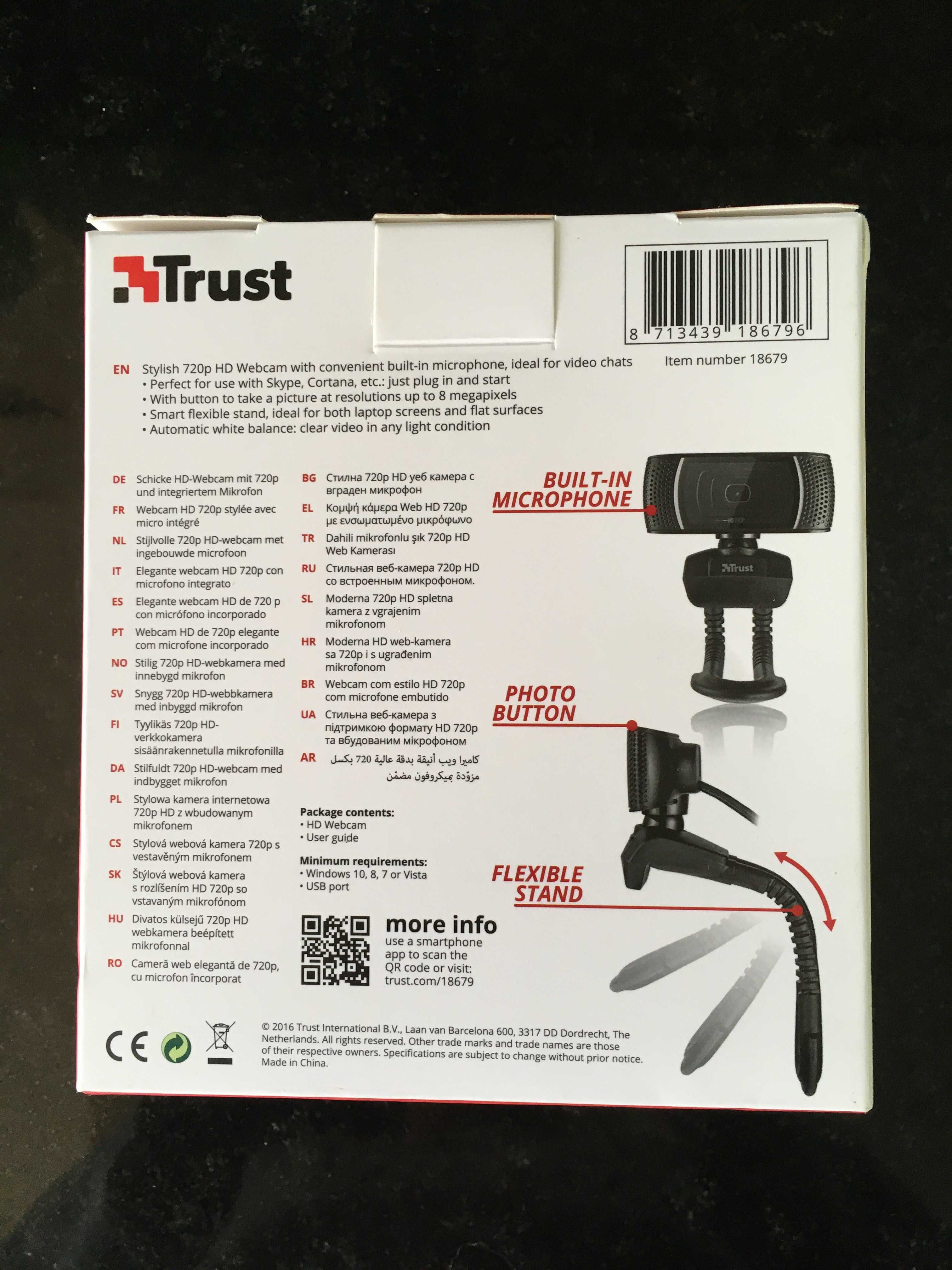 Trust Trino HD Video (720 p.) Webcam 8MP USB