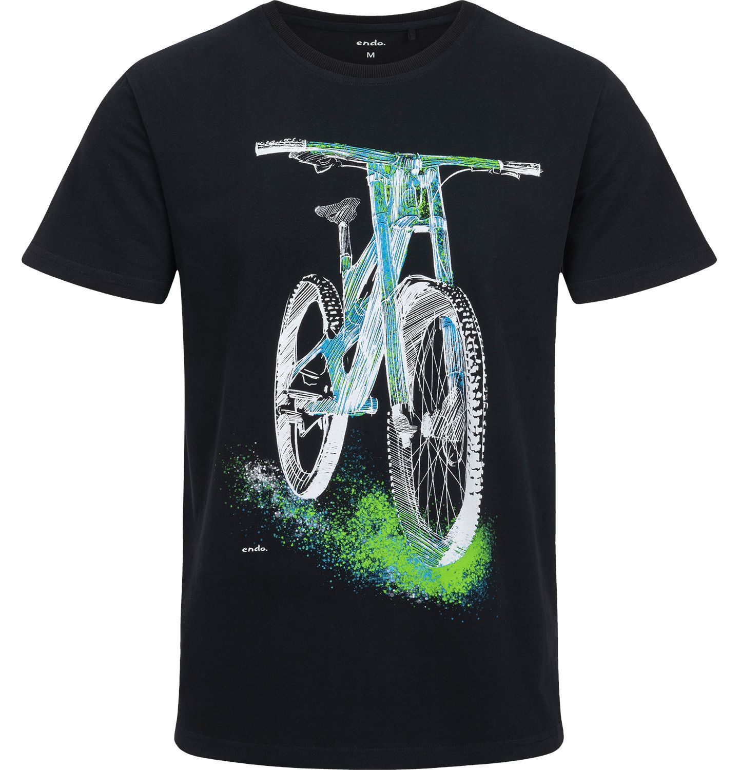 T-shirt Koszulka męska bawełna Czarny XL MTB rower enduro Endo