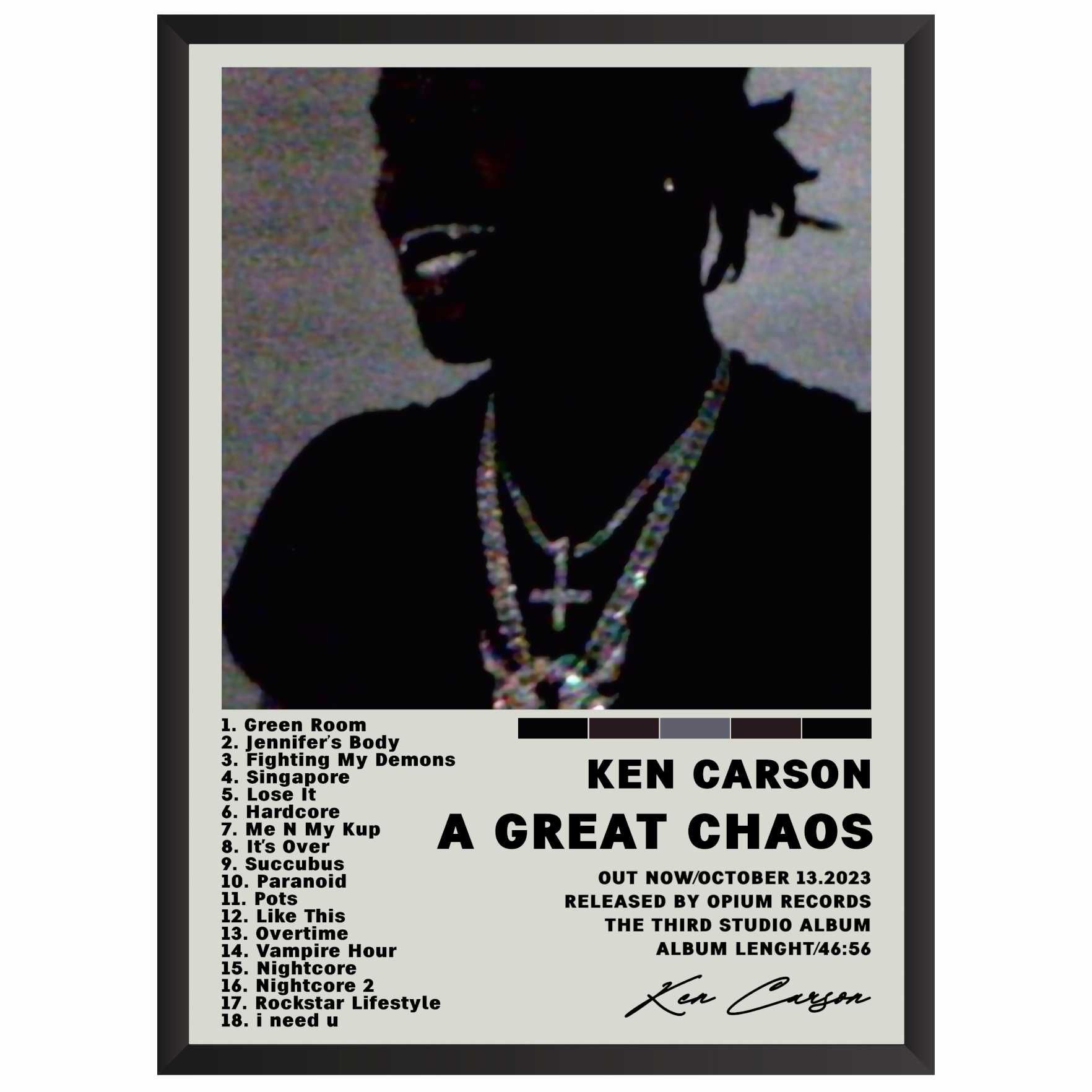 Ken Carson A Great Chaos Plakat Obraz z albumem prezent