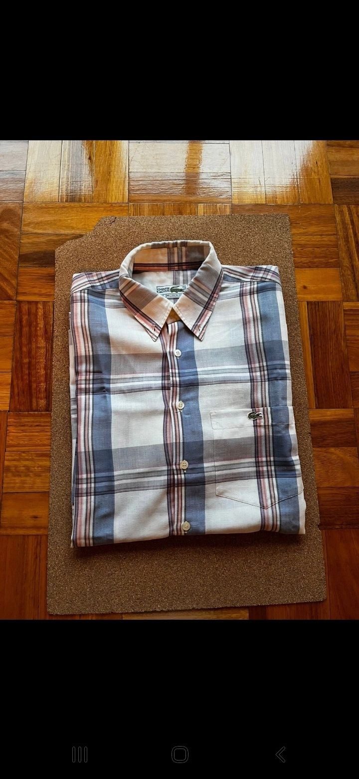 Camisa Lacoste ás riscas