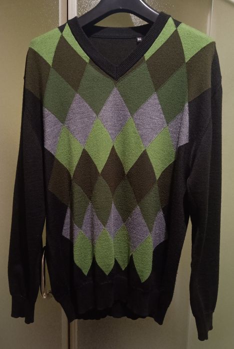 Wöhrl (Woehrl) Niemiecki męski sweter z wełny merynosów, 50% Merino, M
