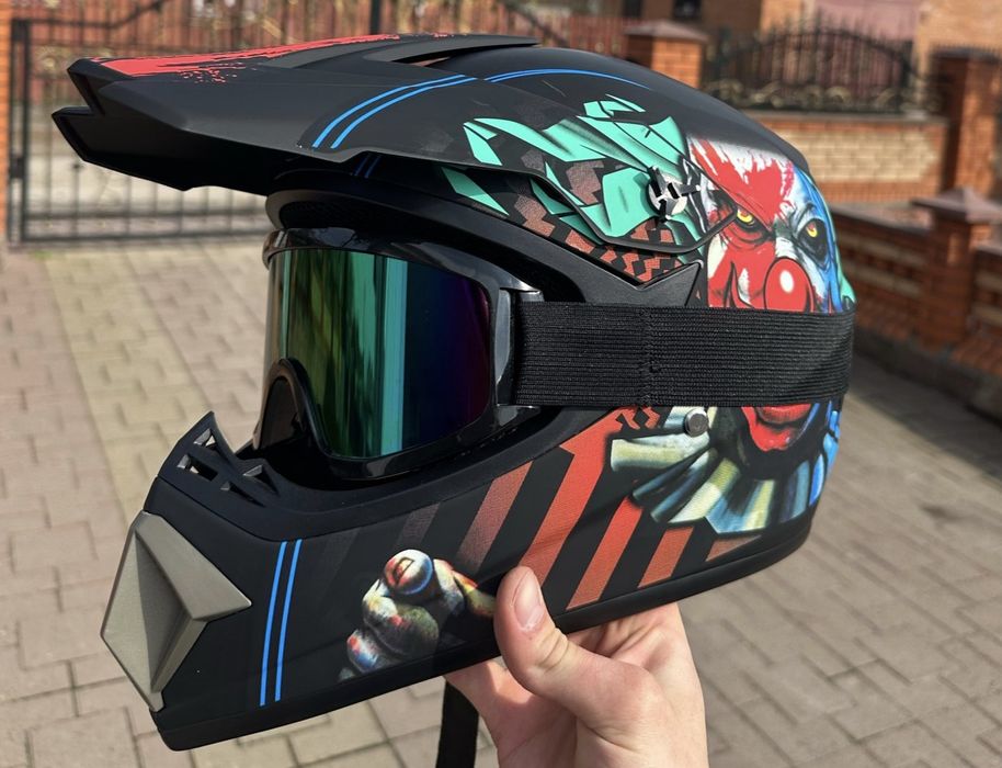 Kask pełny fullface rozmiar M Enduro Hulajnoga Rower Cross