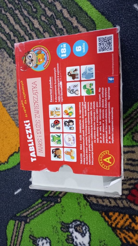 Puzzle tabliczki male i duże zwierzeta