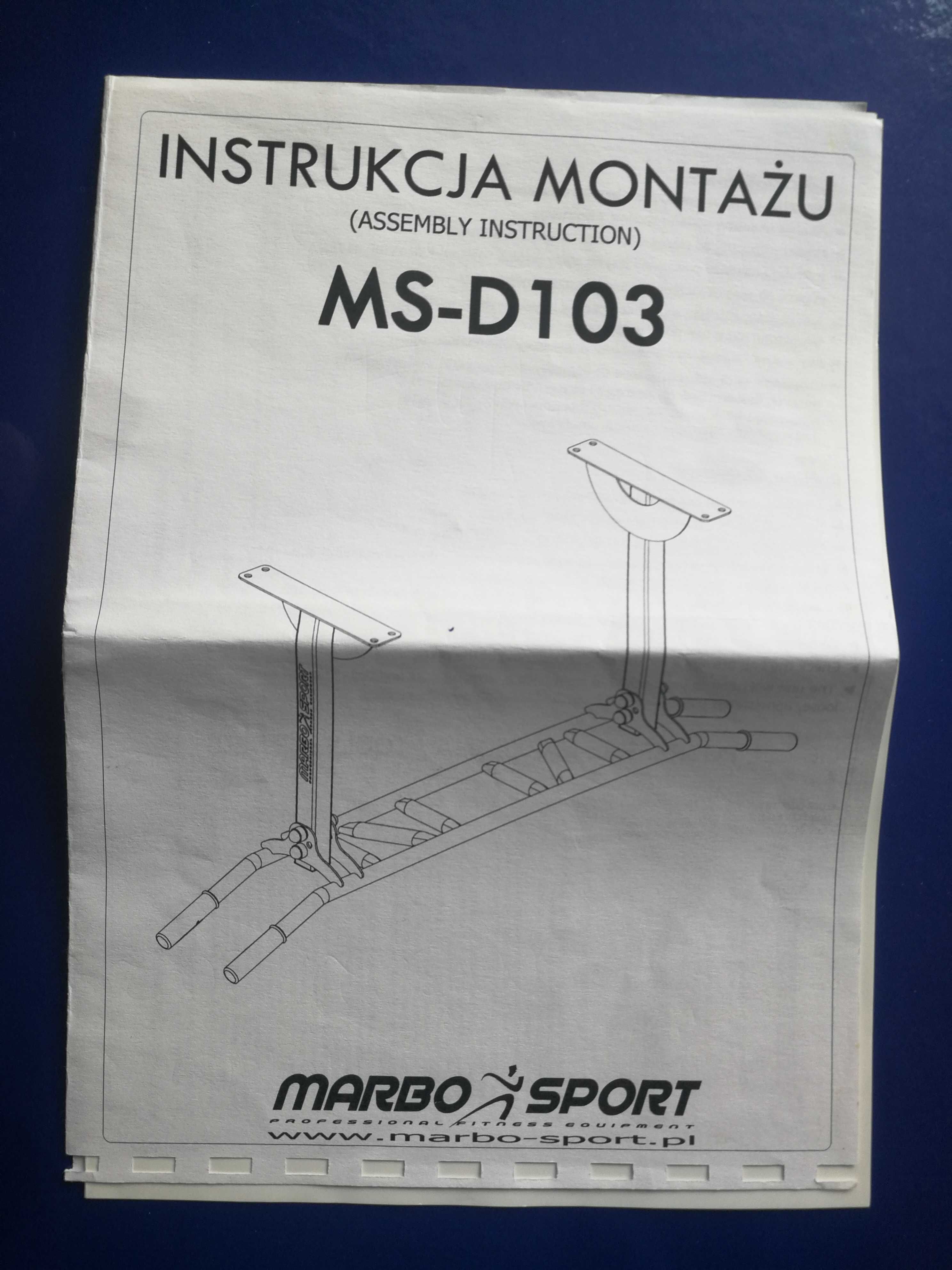 ~120cm drążek treningowy do ściany i sufitu Marbo MS-D103