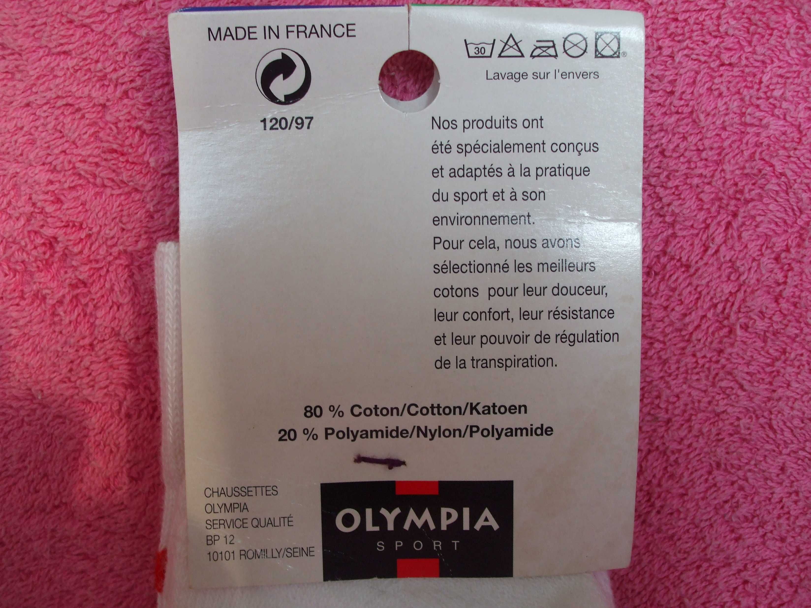Skarpety Olympia Sport-Tennis 42/43 Made in France