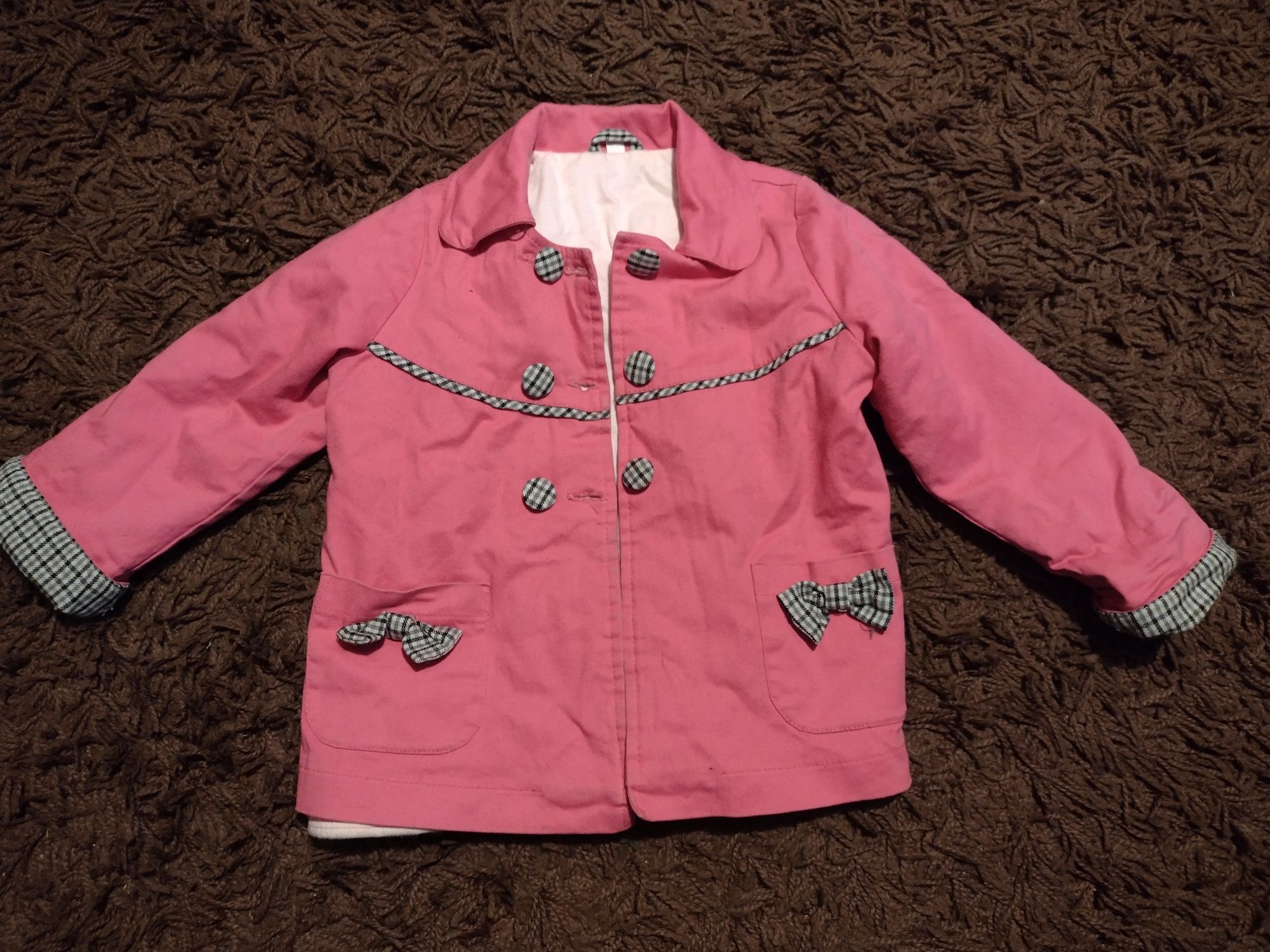Jesienna różowa kurtka dla dziewczynki