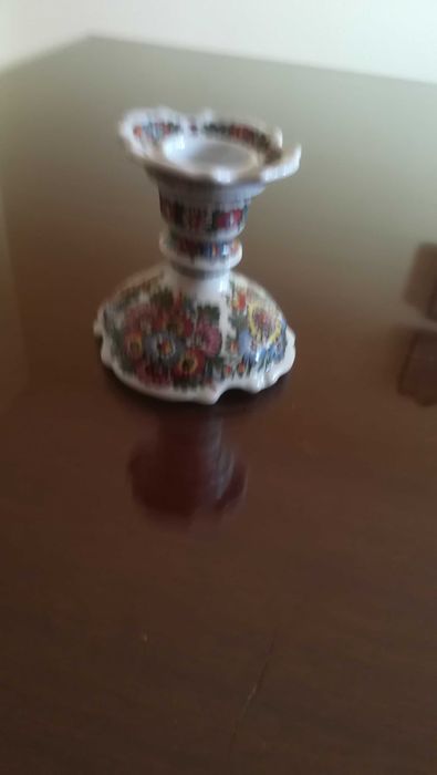 Świecznik porcelana ręcznie malowana Opole 1998