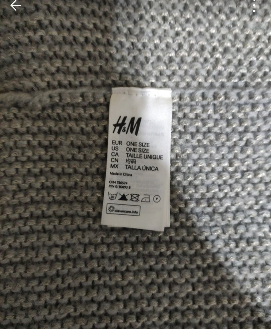 Szary komin h& m