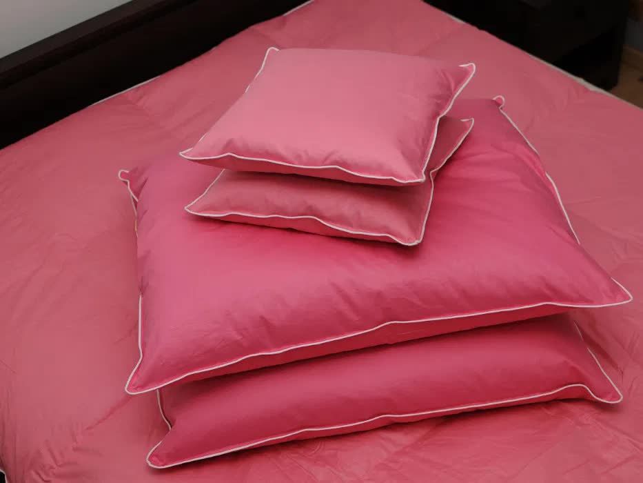 Kołdra puchowa, Kołdra Puch Gęsi, 160x200 wsad 2,5kg i inne, Róż, Ecru