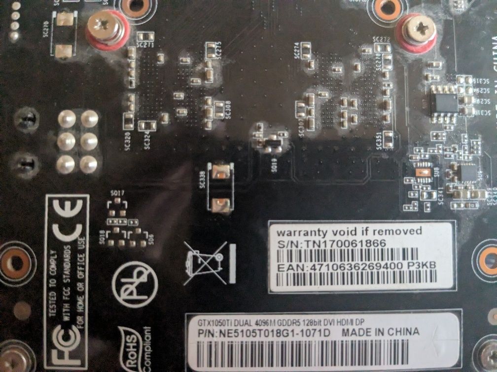 GTX 1050TI 4 GB Palit