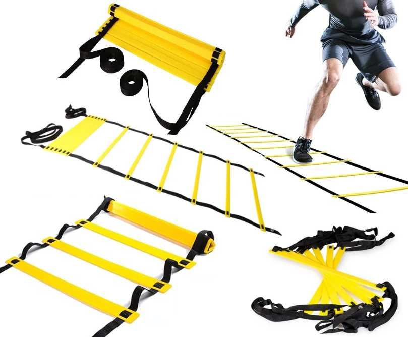 Drabinka treningowa gimnastyczna do ćwiczeń 6m 12 szczebli regulowana