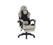 Fotel Gamingowy Infini ThrustX beige z tkaniny, podnóżek