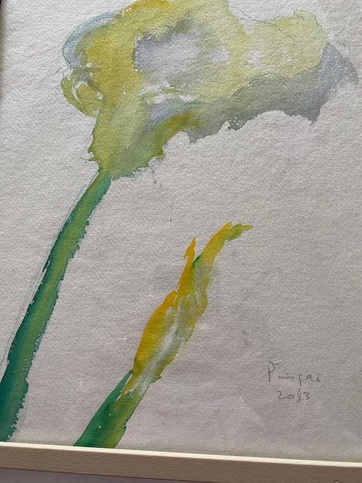 Quadro aguarela flor