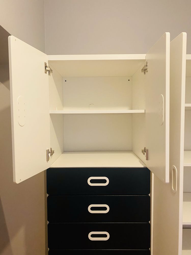 Ikea Smastad szafa dla dzieci młodzieży biało czarna