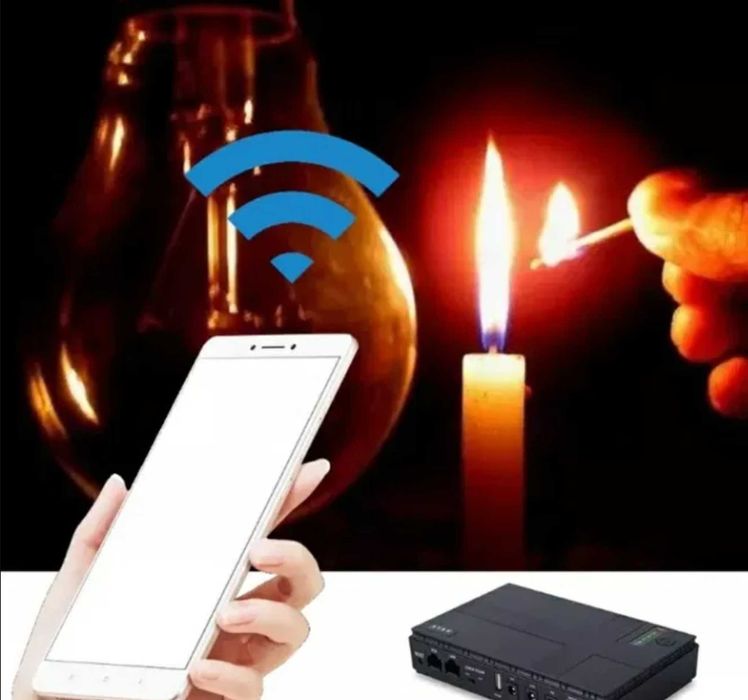 UPS для роутера до 12В 9В 5В - 1A, повербанк, бесперебійник 10400Mah