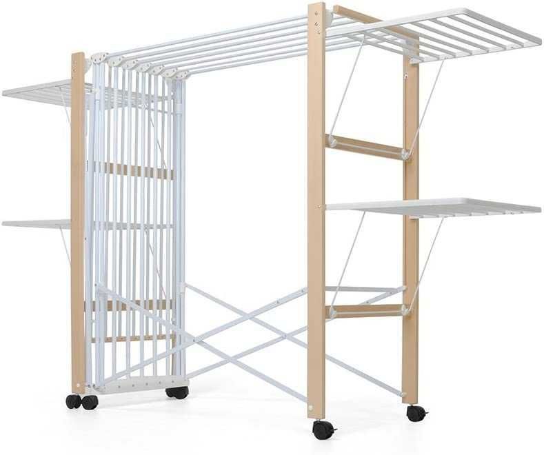 Suszarka Na Pranie Drewno Bukowe, Aluminium, Foppapedretti Allungo