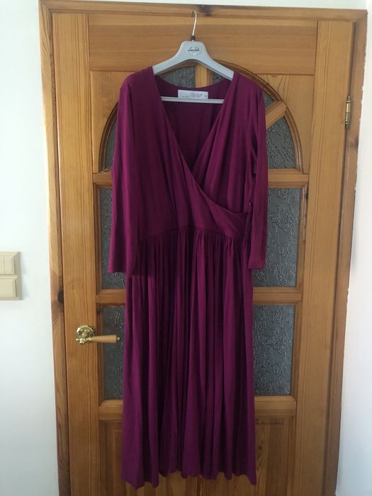 Sukienka Masz wiadomość Purpurowa Risk Mad