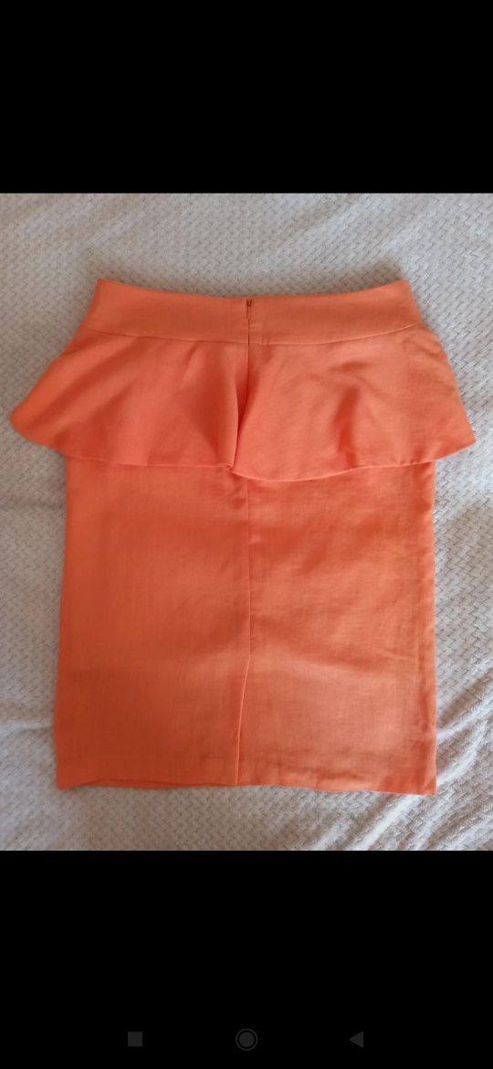 Spódnica damska pomarańczowa