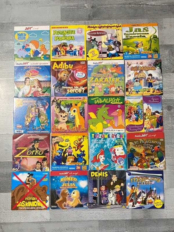 Płyty DVD VCD bajki zestaw 19 płyt Tabaluga Zorro Śpiąca królewna