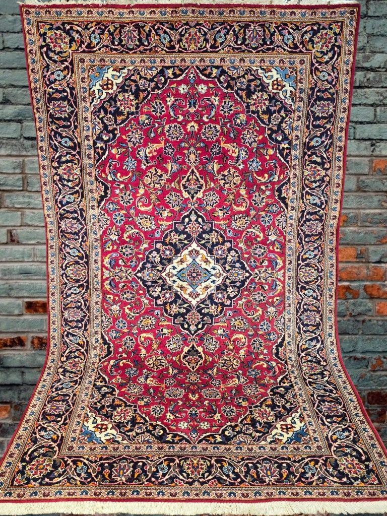 Keshan - Perskie rękodzieło - Dywan wełniany z Iranu - 152 x 262 cm