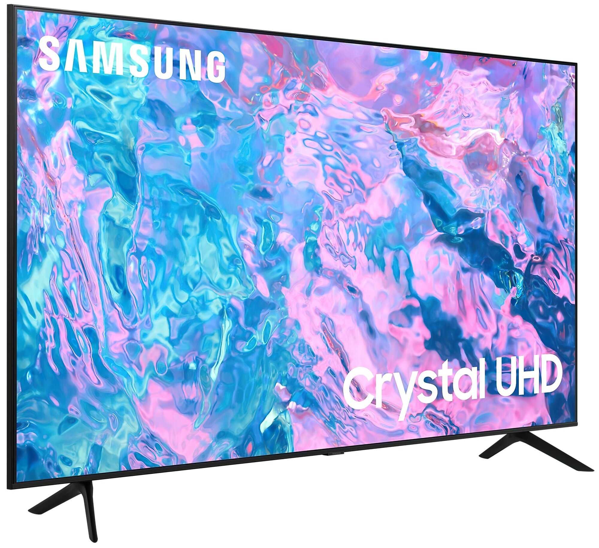 HIT Bezramkowy LED Samsung 55 4K Cristal Smart TV Netflix Disney NOWY