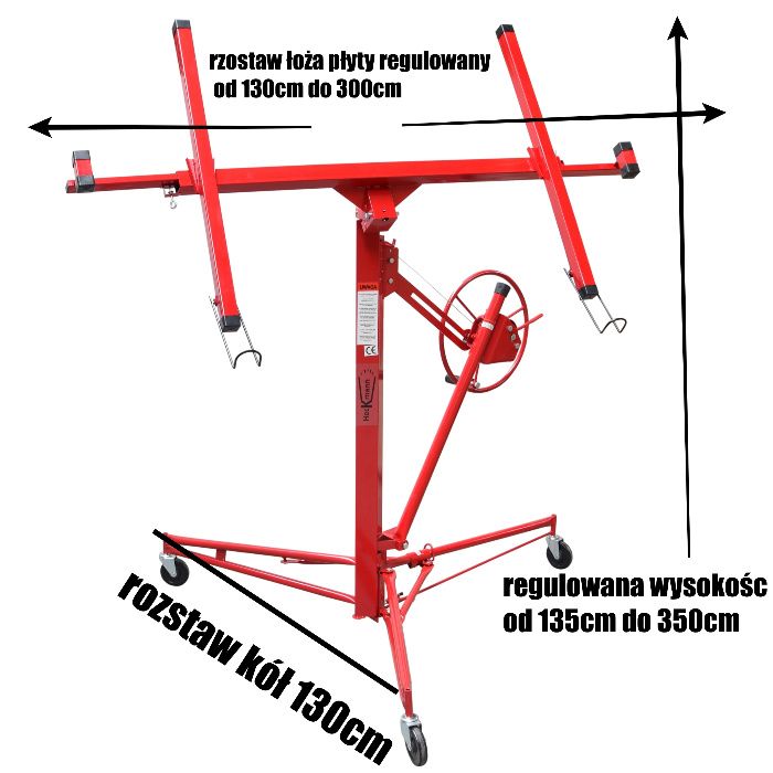 podnośnik płyt gipsowych giprowo kartononowych gk