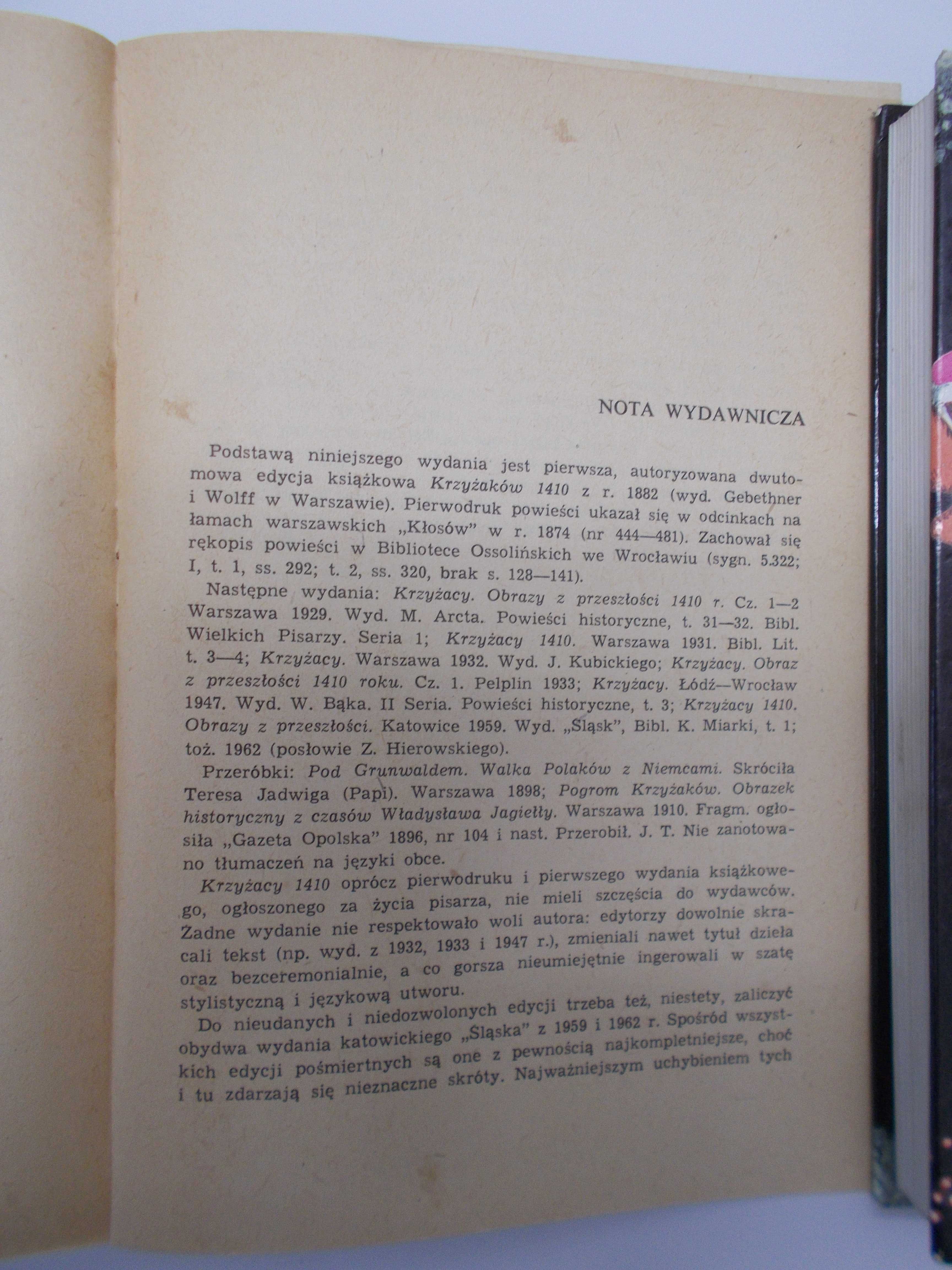 Józef Ignacy Kraszewski - Krzyżacy 1410 Obrazy z przeszłości