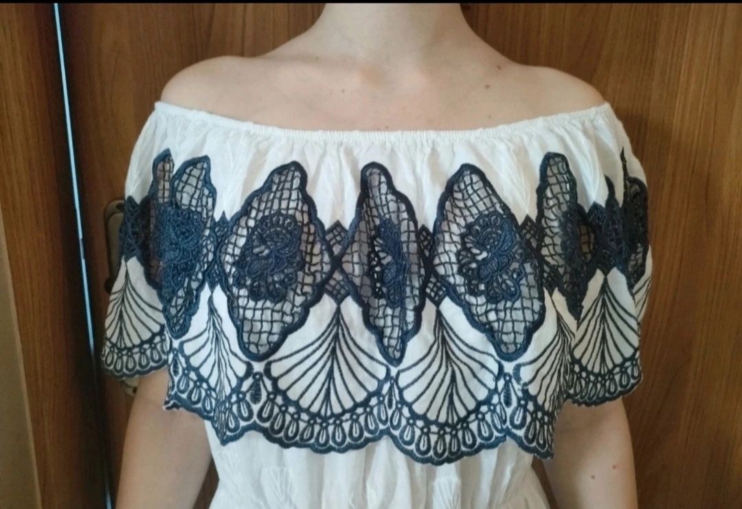 Suknia biała boho