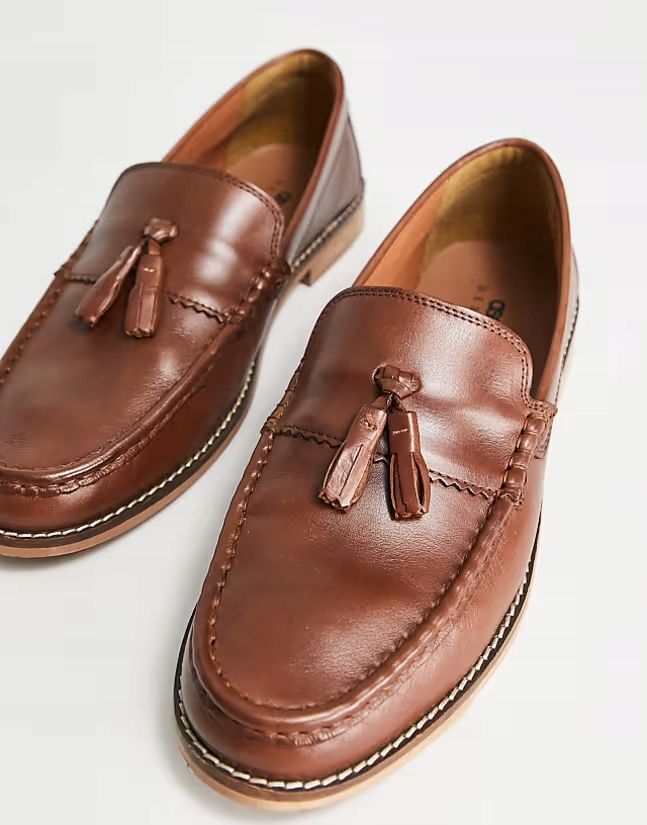 Asos Design 40,5 Brązowe Skórzane Mokasyny J28093