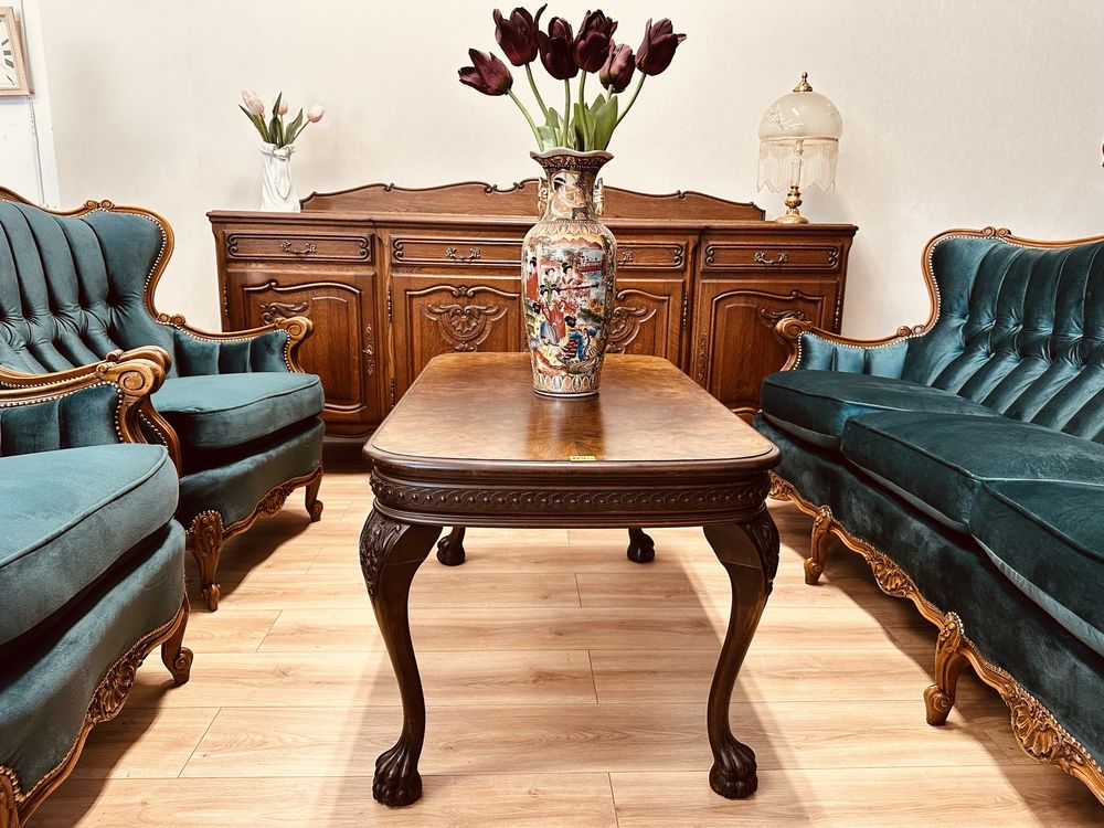 Oryginalny stary, elegancki stolik w stylu chippendale :)