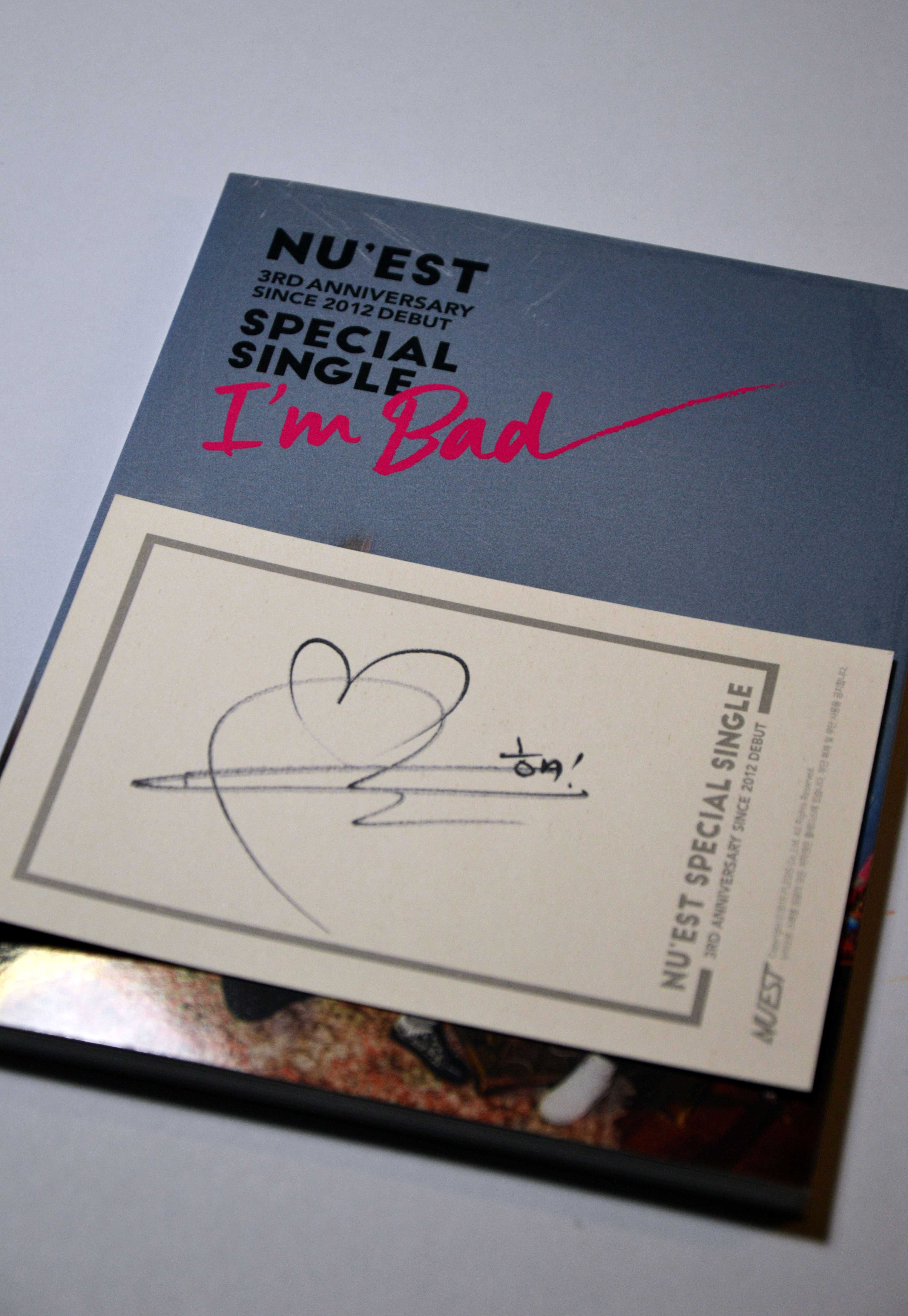 NU'EST I'm bad kpop album z autografem