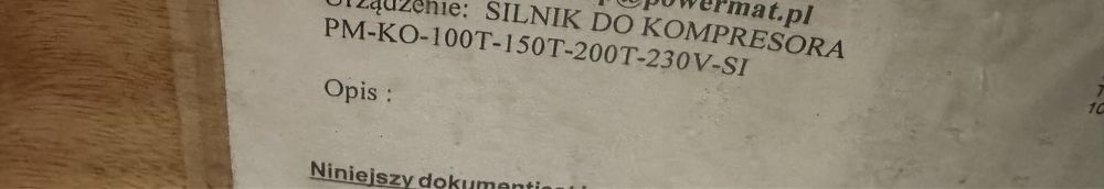 Silnik do kompresora 100, 150i 200l — 230V