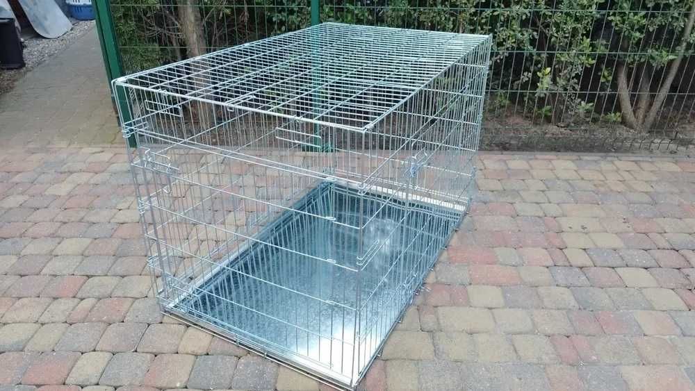 Klatka kennelowa XL 109x69x75 cm ocynk + blaszana taca