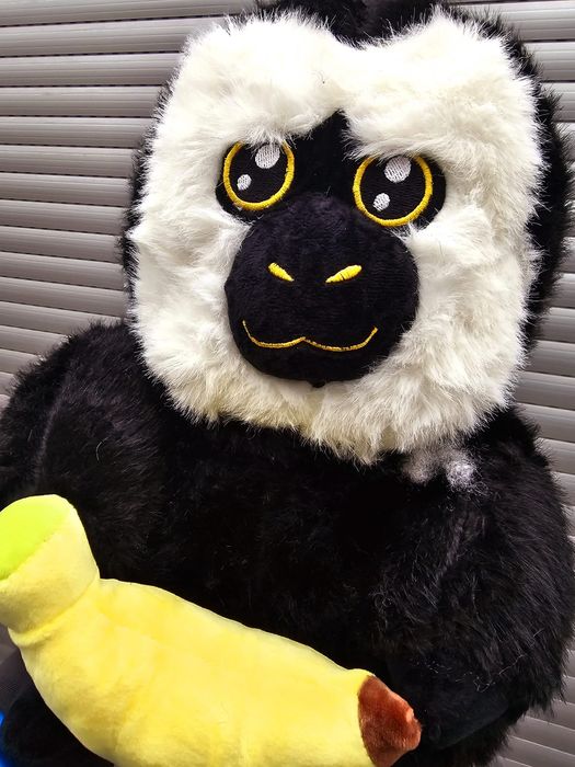 Duża ekstra maskotka Małpa Małpka z bananem nowa