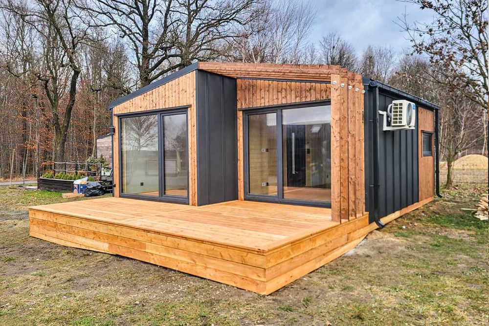 Domek modułowy, całoroczny, drewniany, domek letniskowy 35 m2