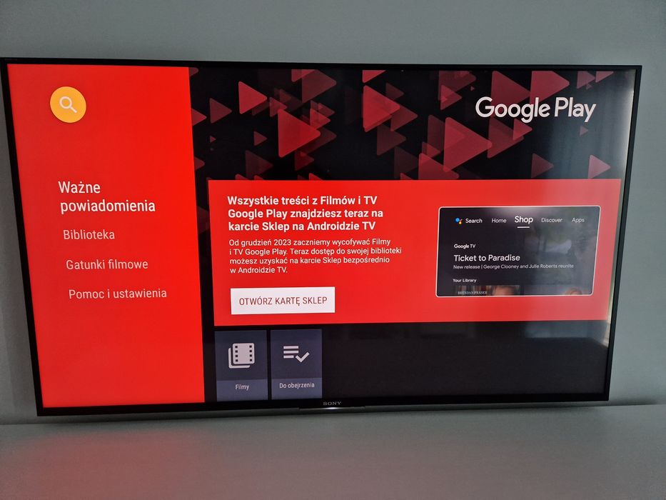 TV Sony Bravia 4K Smart 55 cali KD-55X8509C stan bdb + uchwyt na ścian