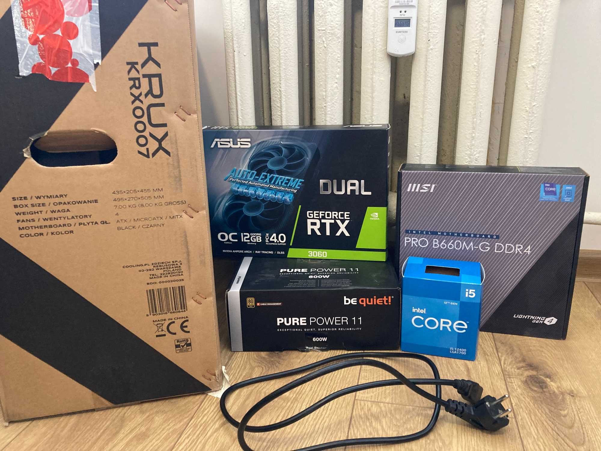 Komputer Intel i5 12th Gen 16GB DDR4 RTX3060 SSD 256GB HDD 1TB