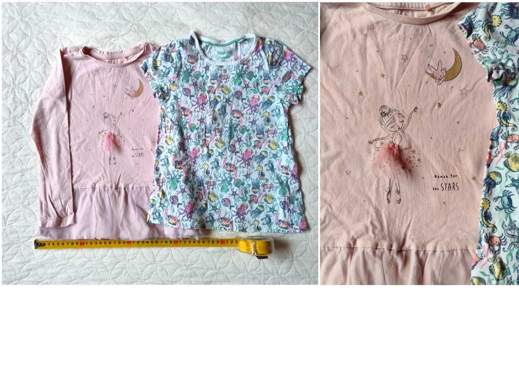 BLUZKI dla dziewczynki 98 / 104 Smyk, H&M BDB + GRATIS letnia paka!