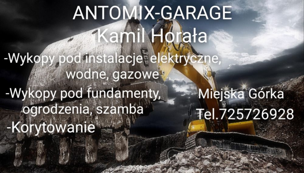 Usługi minikoparką