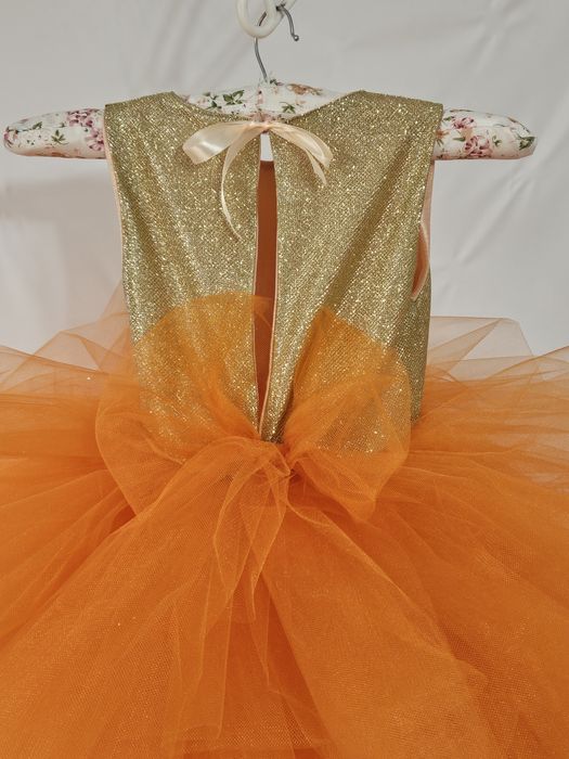 Сукня мандаринка на новий рік у садочок Сукня помаранчева оранжава