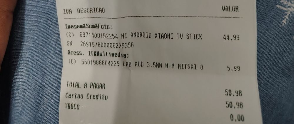 Mi Tv Stick (Android TV / HDMI Cabo / Cable)