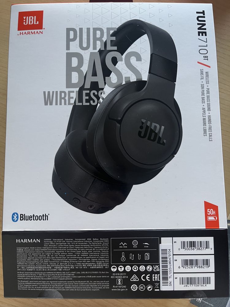 Fones sem fio JBL710 pouco usados