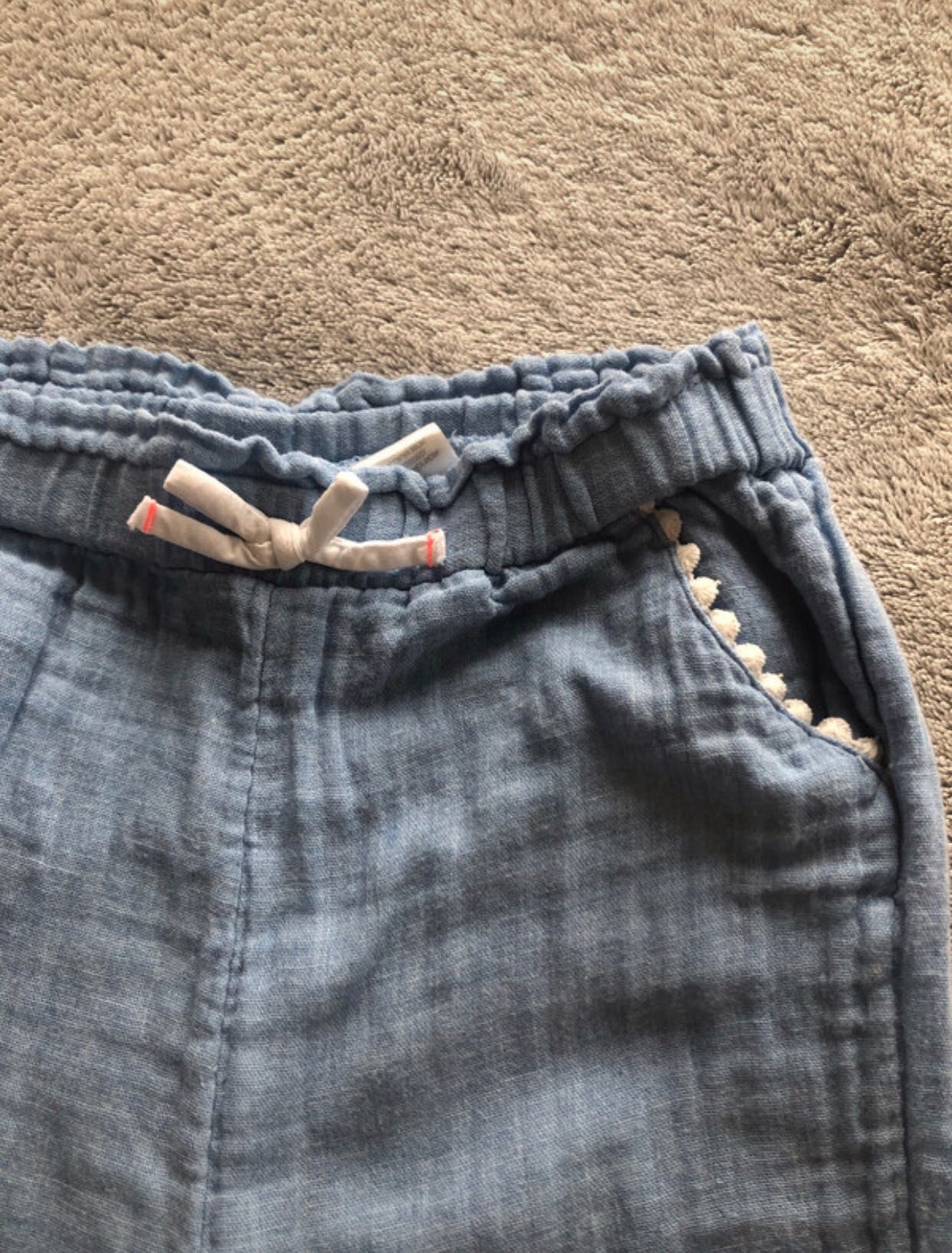 Spodnie niebieskie dla dziewczynki, rozmiar 86, H&M