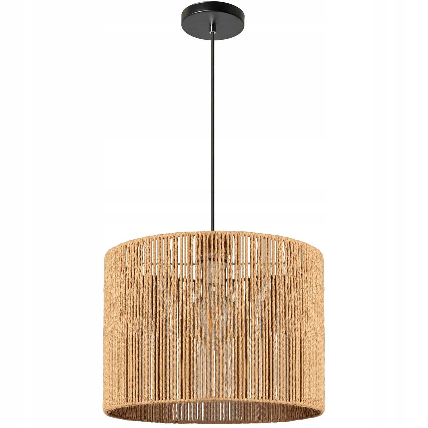 LAMPA WISZĄCA BOHO naturalna brąz sznurek jutowy 25CM APP1323